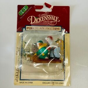 VTG Lemax Dickensvale Village Collection Children Sled Porcelain Figurine 52123
